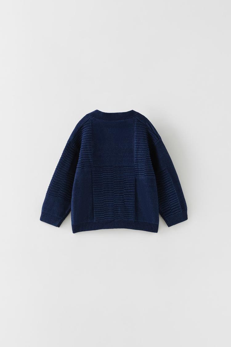 Zara blue cardigan sales